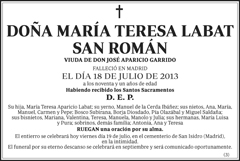 Mª Teresa Labat San Román